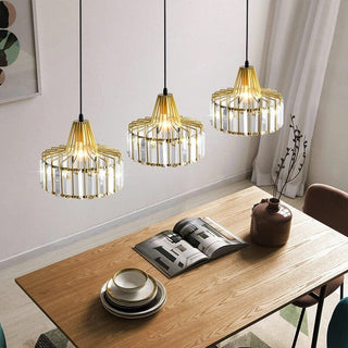 Serenity Crystal Pendant Lamp Opulent Modern  Handcrafted Artisan Ceiling Light