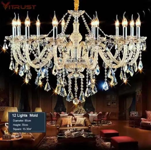 Zynella Italian K9 Candlestick Chandelier