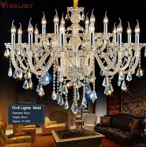 Zynella Italian K9 Candlestick Chandelier