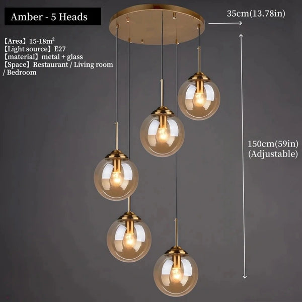 Zynella Gradient Glass Ball Pendant