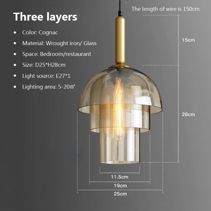 Champagne Glass Elegant Pendant