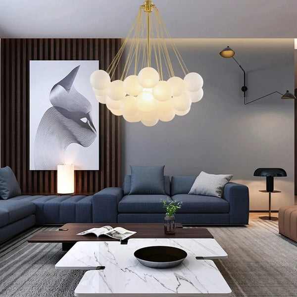Zynella Frosted Ball Chandelier