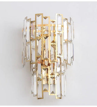 Shanice Crystal Wall Lamp Opulent Modern  Luxury Gold Frame Light Fitting