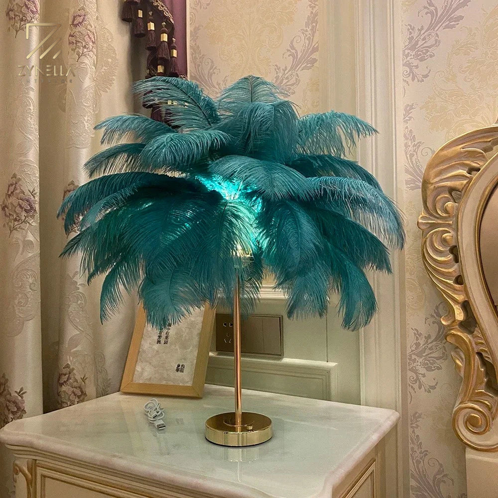 Luxury LED Feather Lamp