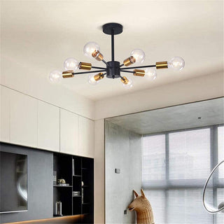 Kade Sputnik Chandelier Modern  Sculptural Spiral LED Fixture