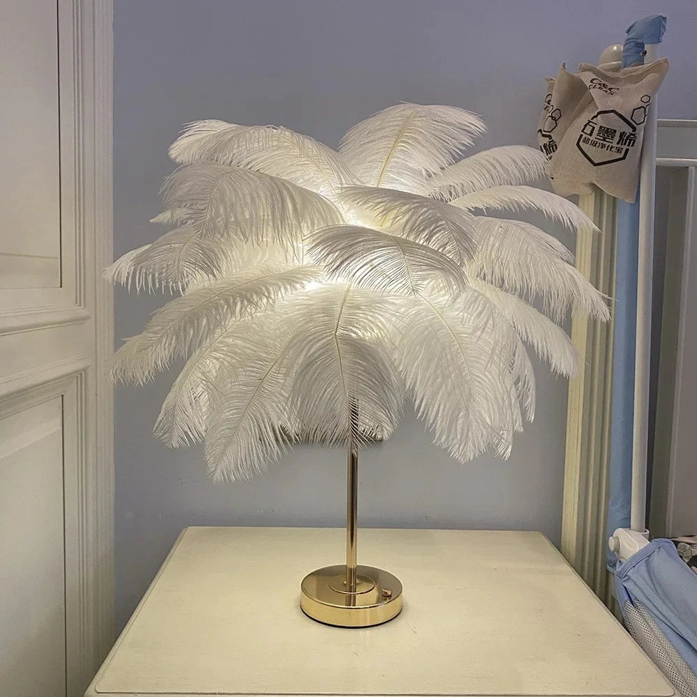 Luxury LED Feather Lamp