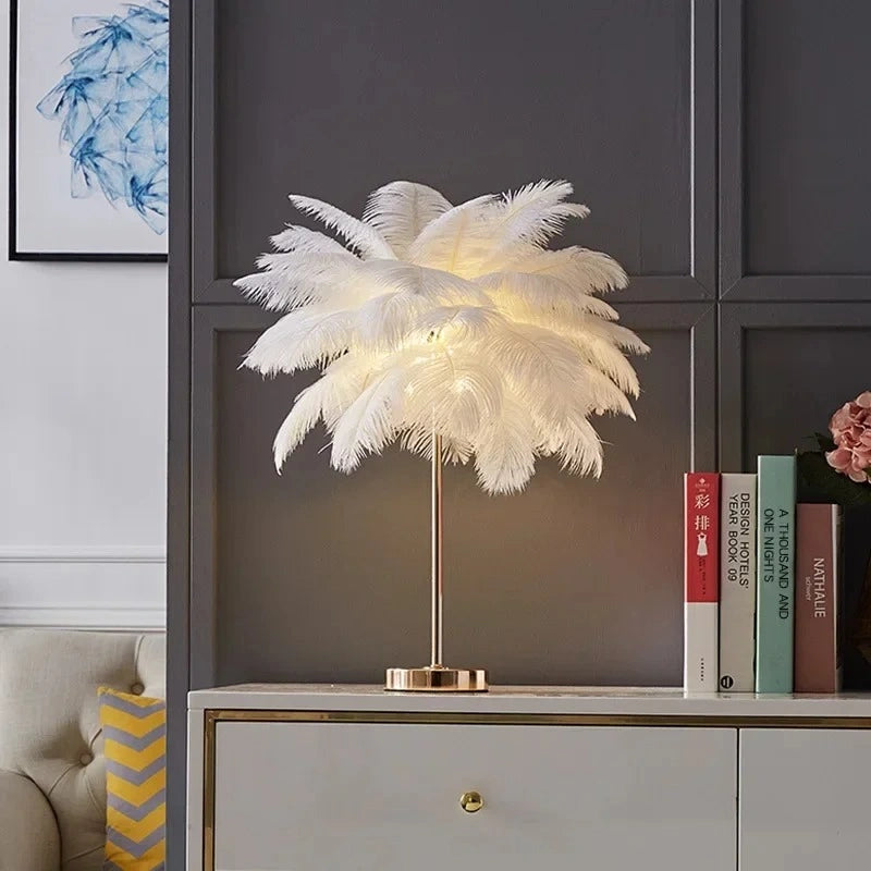 Luxury LED Feather Lamp