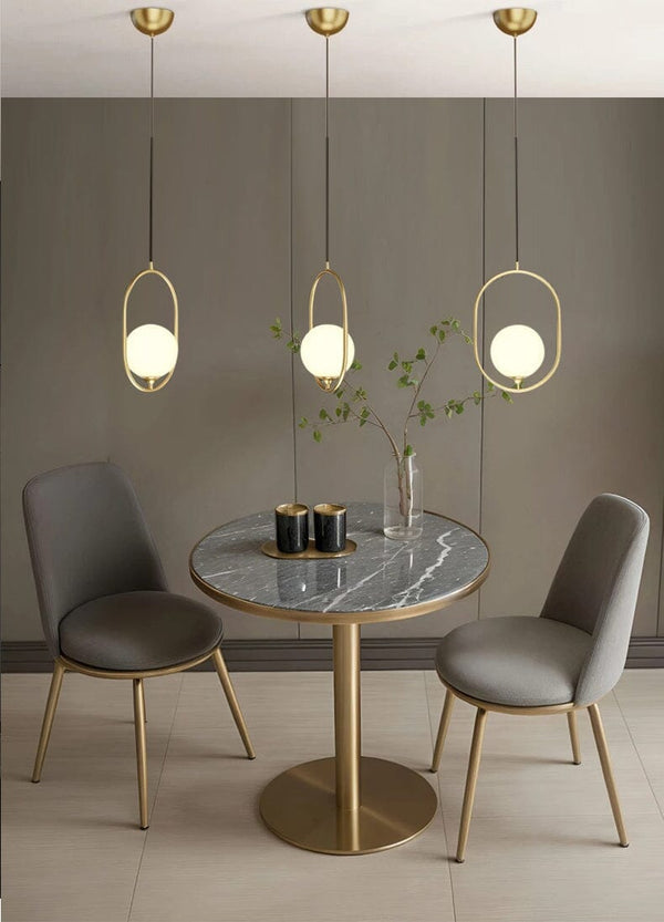 Astrid Scandinavian pendants Modern  Luxury Gold Frame Light Fitting - Zynella