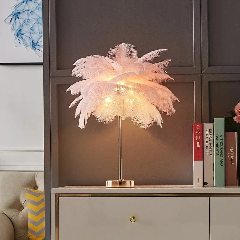 Luxury LED Feather Lamp