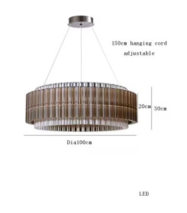 Mia Glass Modern Chandelier