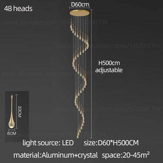 Golden Teardrop Lighting Fixture Modern  Ultra Slim LED Panel Lighting