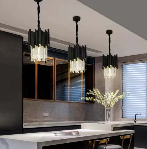 Maximus Crystal Black Pendant