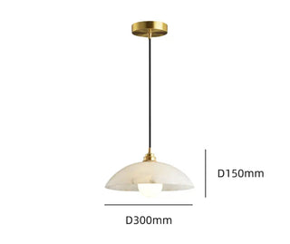 Inigo Marble Alabaster Hanging Lamps Modern  Sculptural Spiral LED Fixture
