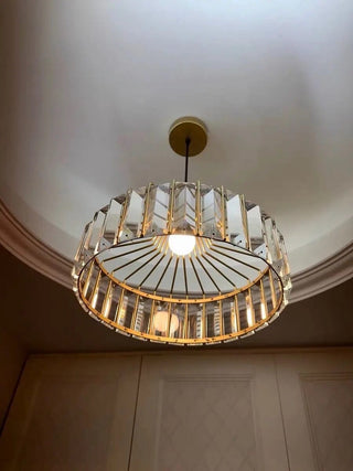 Serenity Crystal Pendant Lamp Opulent Modern  Handcrafted Artisan Ceiling Light