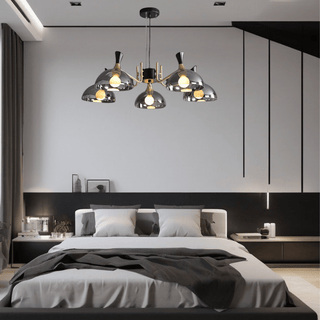 Grosvenor Black Glass LED Chandelier Modern  Opulent Multi-Tier Crystal Chandelier