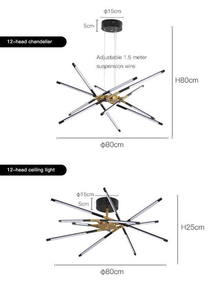 Stradivarius Spikey Chandelier Modern  Timeless Lantern Style Wall Lamp
