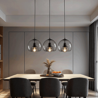 Antonio Glass Pendants Modern  Sleek Linear Suspension Light