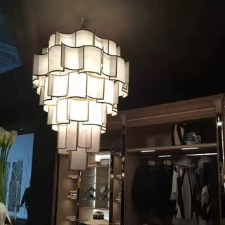 Zynella Glass Chandelier Modern  Vintage Brass Accent Lighting