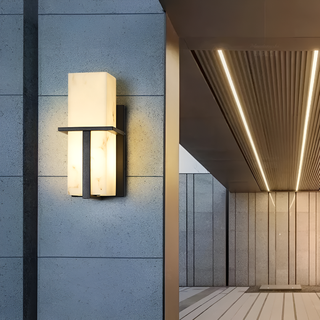 Arlen Outdoor Marble Wall Light Modern  Luxury Gold Frame Light Fitting