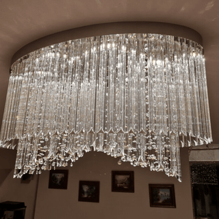 Infinity Crystal Chandelier Modern  Ornate Antique Finish Fixture