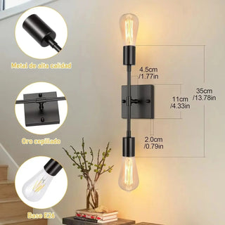 LuxeLine Twin Sconce Modern Geometric Design Lamp