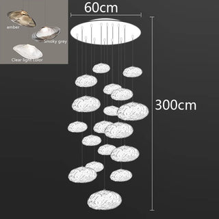 Golden Glow Cascade Glass Chandelier Modern  Ultra Slim LED Panel Lighting