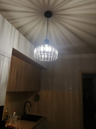 Serenity Crystal Pendant Lamp Opulent Modern  Handcrafted Artisan Ceiling Light