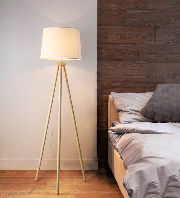 Lillian Wooden Shade Floor Lamp