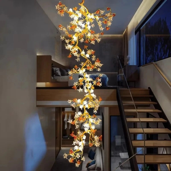 Zynella Willow Branch Modern Crystal Chandelier