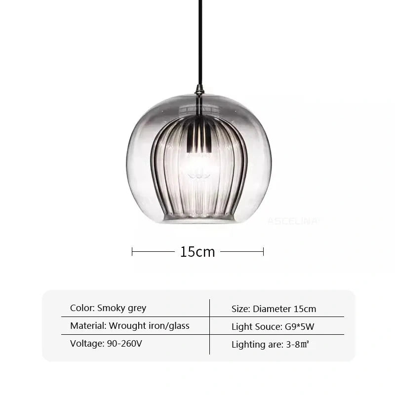 Mizan Glass Modern Pendant Modern