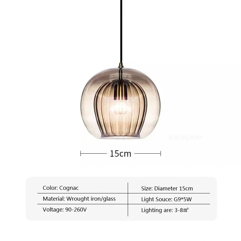 Mizan Glass Modern Pendant Modern