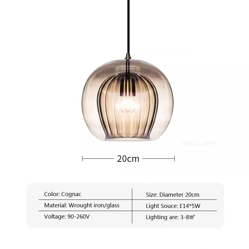 Mizan Glass Modern Pendant Modern