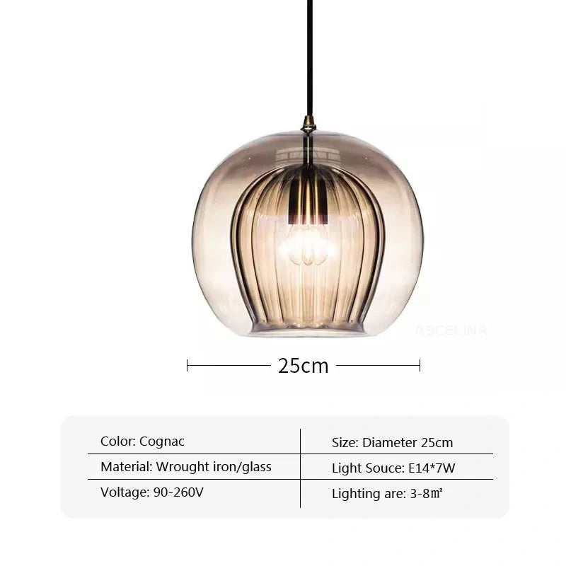 Mizan Glass Modern Pendant Modern