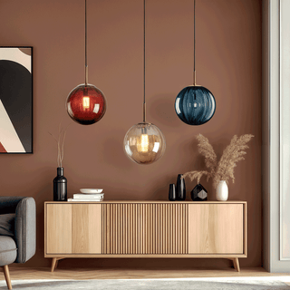 Tulise Glass Pendants Modern  Minimalist Round Flush Mount