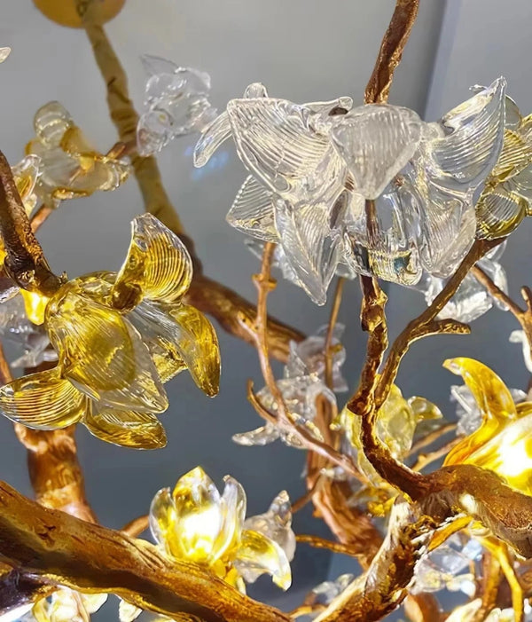 Zynella Willow Branch Modern Crystal Chandelier