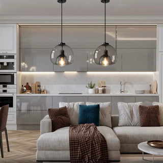 Antonio Glass Pendants Modern  Sleek Linear Suspension Light