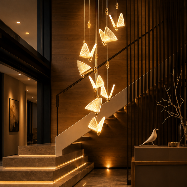 Zynella Colorful Acrylic Butterfly Pendant Light