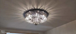Meridian Black Crystal Chandelier Modern  Ornate Antique Finish Fixture