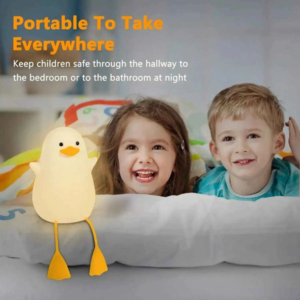 Zynella Waddle: Squishy Silicone Duck Night Light & Sleep Companion