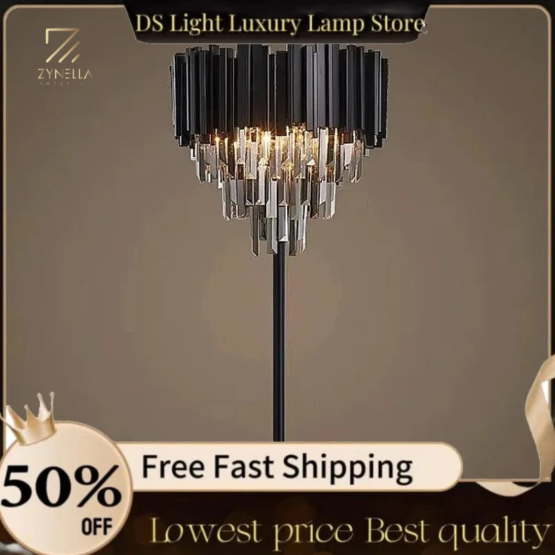 Ivy Crystal Floor & Table Lamp