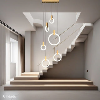 Halo Ring Chandelier Modern  Chic Glass Globe Pendant