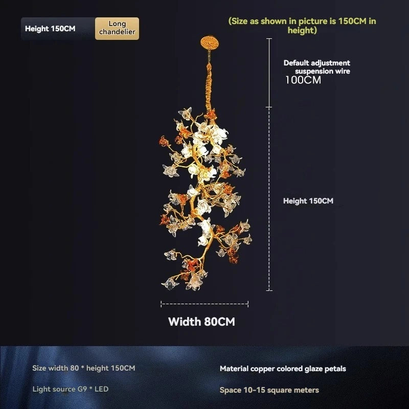 Zynella Willow Branch Modern Crystal Wall Light