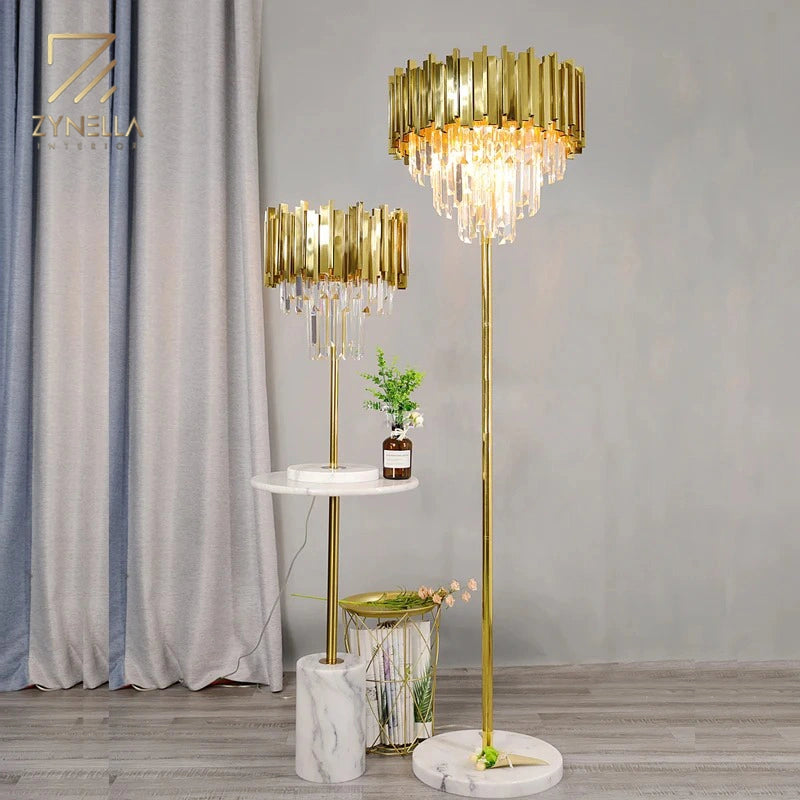 Ivy Crystal Floor & Table Lamp