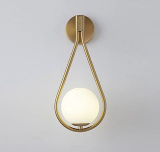 Golden Droplet Lamp Modern  Sculptural Spiral LED Fixture