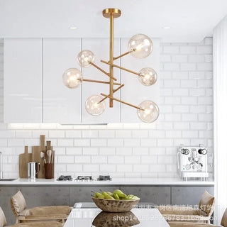 Lara Bubble Chandelier Modern  Sleek Linear Suspension Light