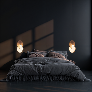 Amelia Oak Modern  Vintage Brass Accent Lighting