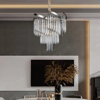 Waterloo Crystal Chandelier Stylish Modern Geometric Design Lamp