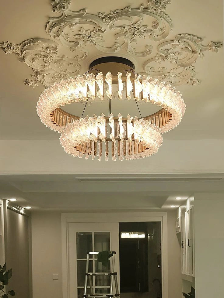 Zynella French Acrylic LED Pendant Chandelier