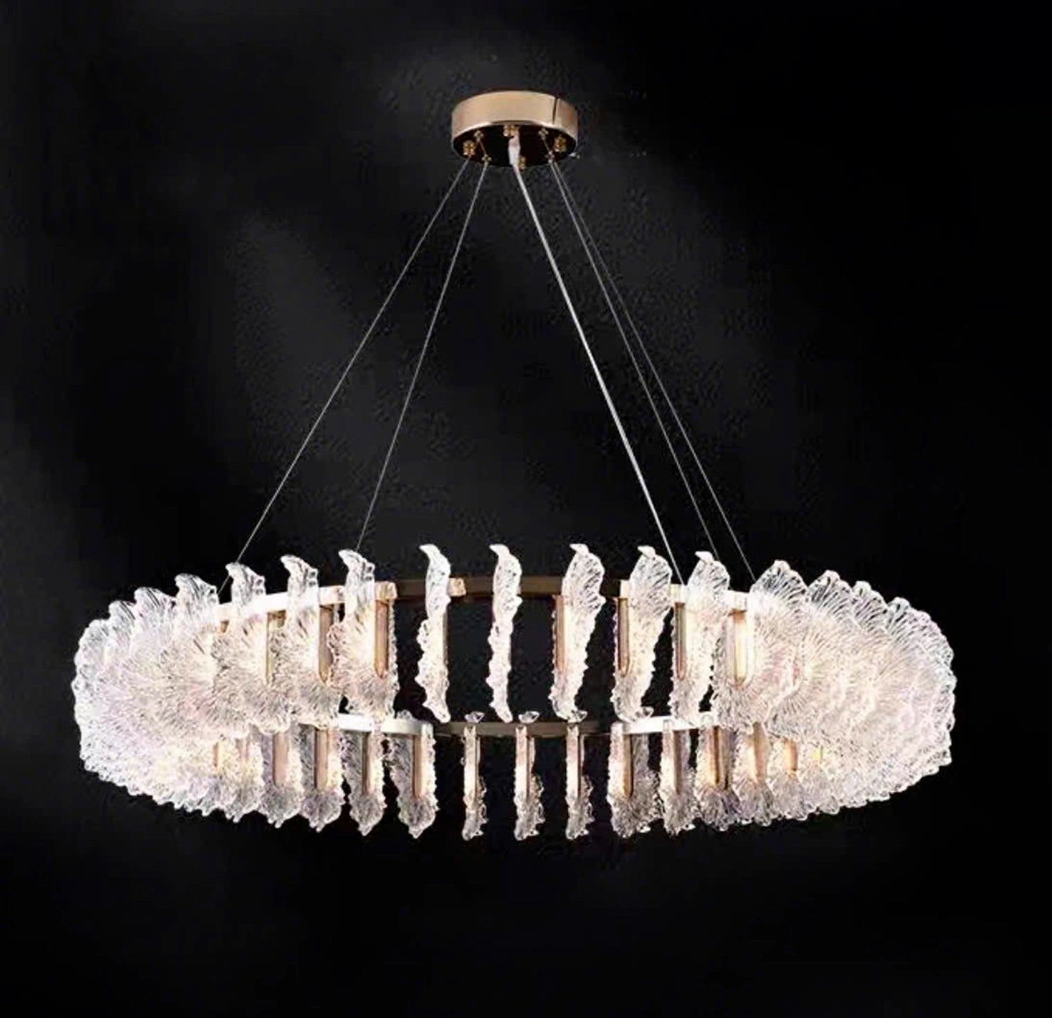 Zynella French Acrylic LED Pendant Chandelier