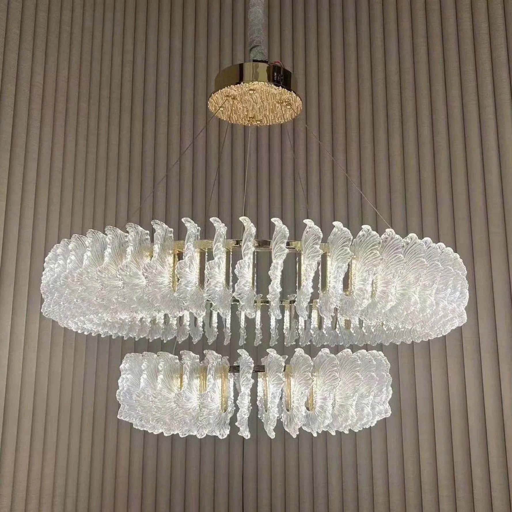 Zynella French Acrylic LED Pendant Chandelier